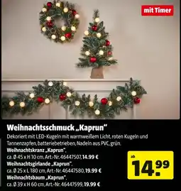 Hagebau Weihnachtskranz 'kaprun' Angebot
