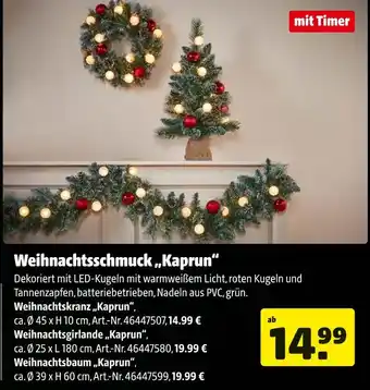 Hagebau Weihnachtskranz 'kaprun' Angebot