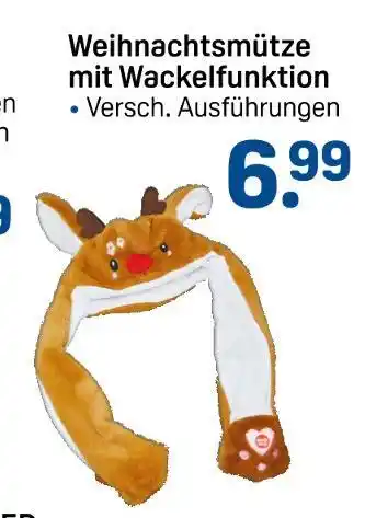 Rossmann Weihnachtsmütze mit wackelfunktion Angebot