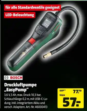 Hagebau Bosch druckluftpumpe easypump Angebot