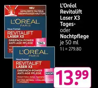 Rossmann L'oréal revitalift laser x3 tagespflege Angebot