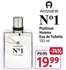 Rossmann Aigner no 1 platinum homme eau de toilette Angebot