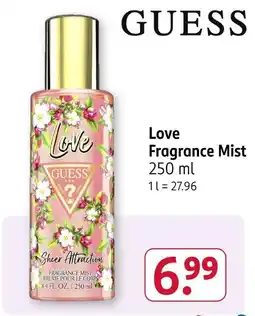 Rossmann Guess fragrance mist Angebot