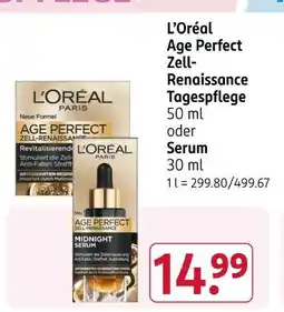 Rossmann L'oréal age perfect zell-renaissance tagespflege Angebot