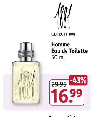 Rossmann Cerruti 1881 homme eau de toilette Angebot