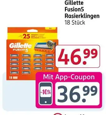 Rossmann Gillette fusion5 rasierklingen Angebot