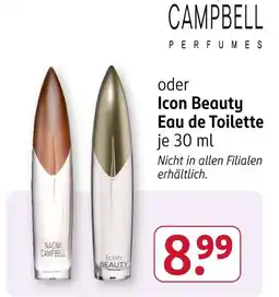 Rossmann Campbell oder icon beauty eau de toilette Angebot