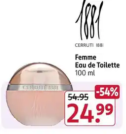 Rossmann Cerruti 1881 femme eau de toilette Angebot