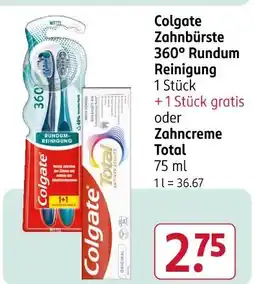 Rossmann Colgate zahnbürste 360° rundum reinigung Angebot