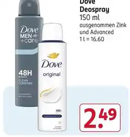 Rossmann Dove men+care schutz clean comfort Angebot