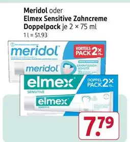 Rossmann Meridol oder elmex sensitive zahncreme doppelpack Angebot