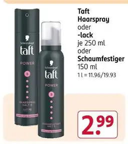 Rossmann Schwarzkopf taft haarspray oder -lack Angebot