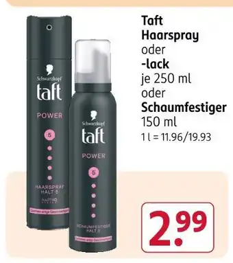 Rossmann Schwarzkopf taft haarspray oder -lack Angebot