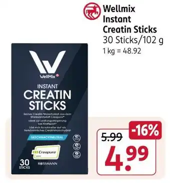 Rossmann Wellmix instant creatin sticks Angebot
