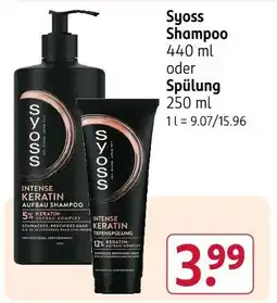Rossmann Syoss shampoo Angebot
