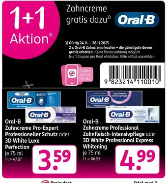 Rossmann Oral-b zahncreme Angebot