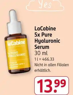 Rossmann Lacabine 5x pure hyaluronic serum Angebot