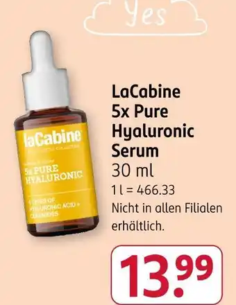 Rossmann Lacabine 5x pure hyaluronic serum Angebot
