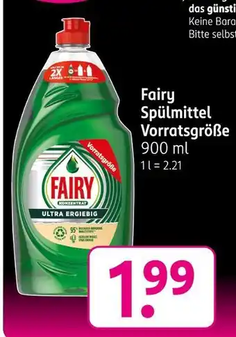 Rossmann Fairy spülmittel vorratsgröße Angebot