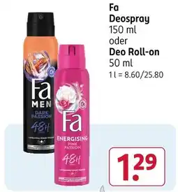Rossmann Fa deospray Angebot