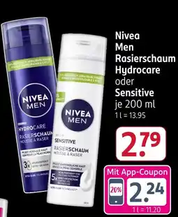 Rossmann Nivea men rasierschaum hydrocare Angebot