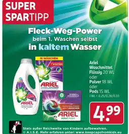 Rossmann Ariel waschmittel flüssig, pulver oder pods Angebot