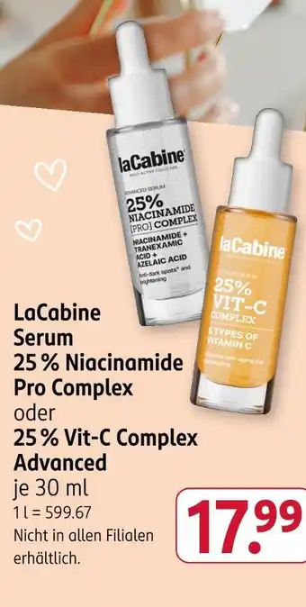 Rossmann Lacabine 25% niacinamide pro complex Angebot
