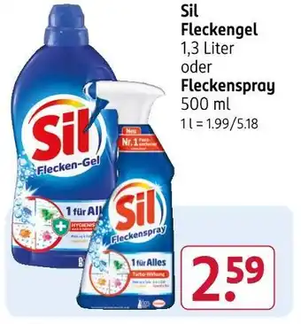 Rossmann Sil fleckengel oder fleckenspray Angebot