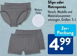 Aldi Süd UP2FASHION Slips oder Retropants Angebot