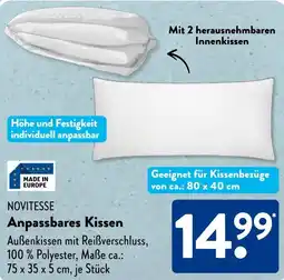 Aldi Süd NOVITESSE Anpassbares Kissen Angebot