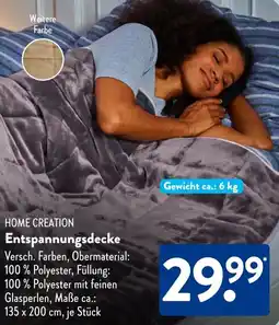 Aldi Süd HOME CREATION Entspannungsdecke Angebot