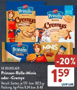 Aldi Süd DE BEUKELAER Prinzen-Rolle-Minis oder Cremys Angebot