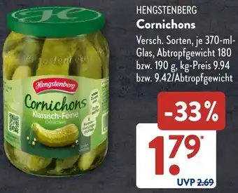 Aldi Süd HENGSTENBERG Cornichons Angebot