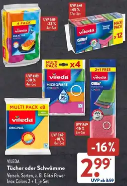 Aldi Süd VILEDA Tücher oder Schwämme Angebot