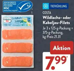 Aldi Süd COSTA Wildlachs- oder Kabeljau-Filets Angebot
