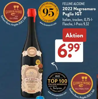 Aldi Süd FELLINE ALCIONE 2022 Negroamaro Puglia IGT Angebot