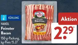 Aldi Süd HANDL Feinster Bacon Angebot