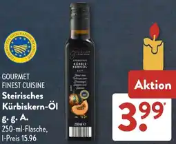 Aldi Süd GOURMET FINEST CUISINE Steirisches Kürbiskern-Öl g.g.A. Angebot