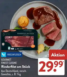 Aldi Süd GOURMET FINEST CUISINE Rinderfilet am Stück Angebot
