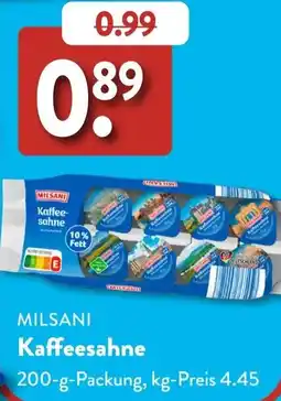 Aldi Süd MILSANI Kaffeesahne Angebot
