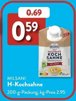 Aldi Süd MILSANI H-Kochsahne Angebot