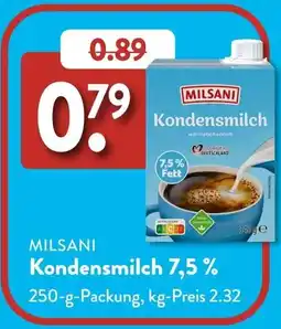 Aldi Süd MILSANI Kondensmilch 7,5% Angebot