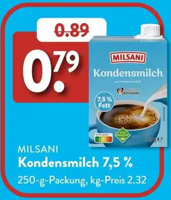 Aldi Süd MILSANI Kondensmilch 7,5% Angebot