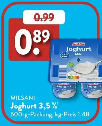 Aldi Süd MILSANI Joghurt 3,5% Angebot