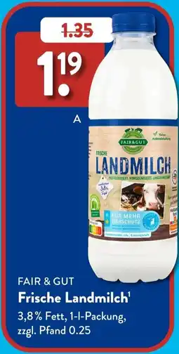 Aldi Süd FAIR & GUT Frische Landmilch Angebot