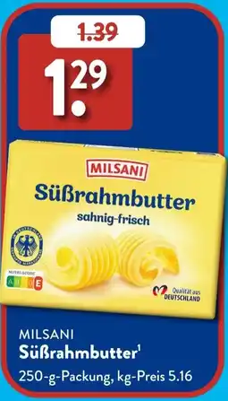 Aldi Süd MILSANI Süßrahmbutter Angebot