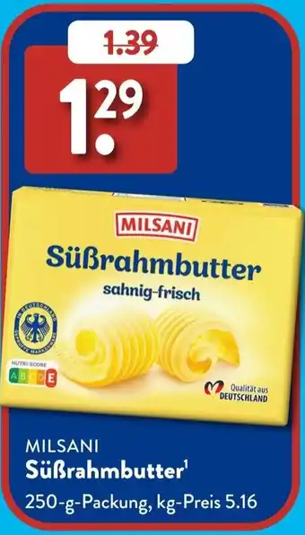 Aldi Süd MILSANI Süßrahmbutter Angebot