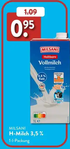 Aldi Süd MILSANI H-Milch 3,5% Angebot