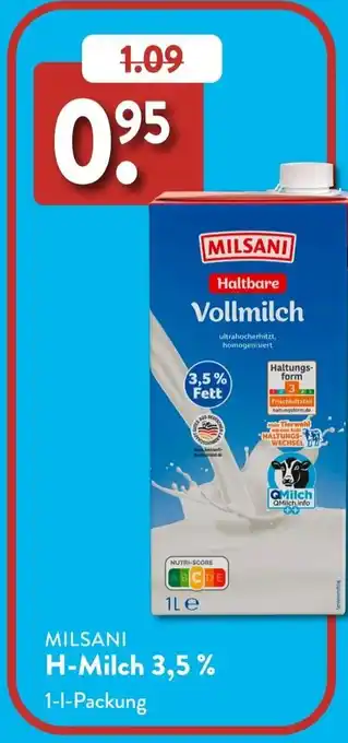 Aldi Süd MILSANI H-Milch 3,5% Angebot