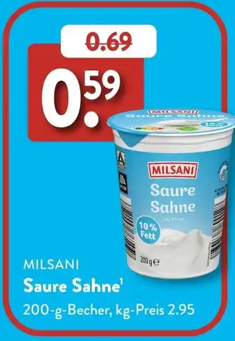 Aldi Süd MILSANI Saure Sahne Angebot